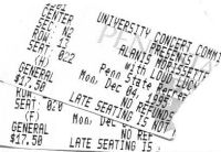 Tickets to Alanis Morissette concert